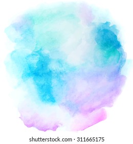 Abstract blue background in watercolor style for vintage design