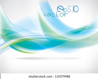Abstract blue background with wave