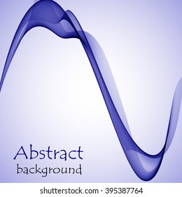Abstract blue background with blue wave