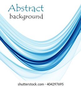 Abstract blue background with wave