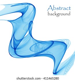Abstract blue background with wave