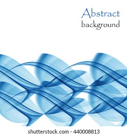 Abstract blue background with wave