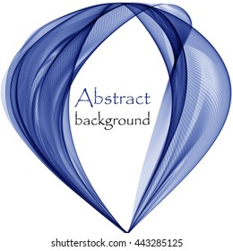Abstract blue background with wave
