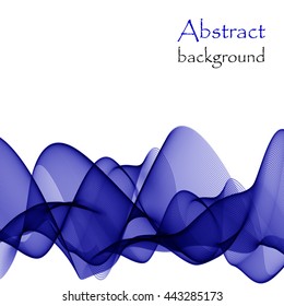 Abstract blue background with wave