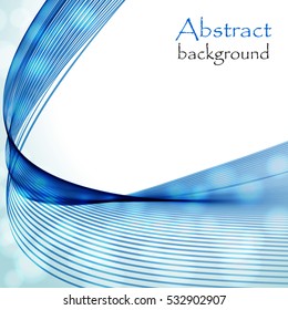 Abstract blue background with wave