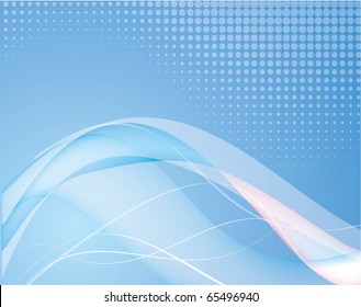 Abstract blue background with wave