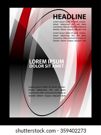 Abstract blue background with wave - brochure design or flyer
