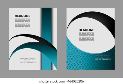 Abstract blue background with wave - brochure design or flyer
