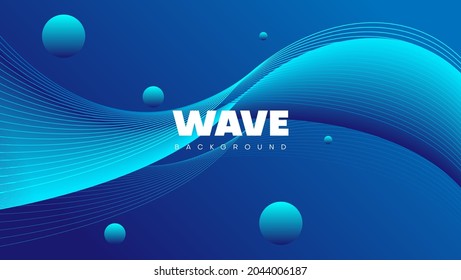 abstrakter blauer Hintergrund mit Wellenfluid.kann für Banner, Website, Präsentation etc. verwendet werden