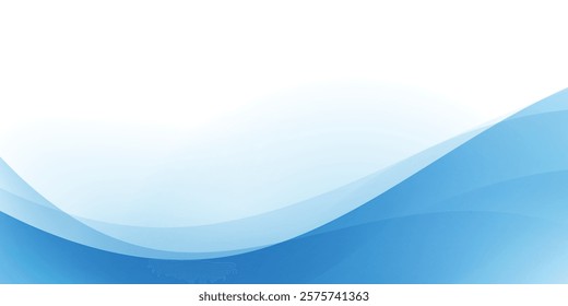 Abstract blue background wave with gradation. modern concept. vector illustration