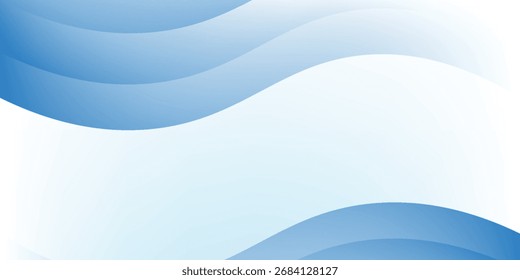 Onda de fundo azul abstrata com gradação. conceito moderno. 