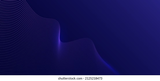 Resumen de fondo azul con línea de onda