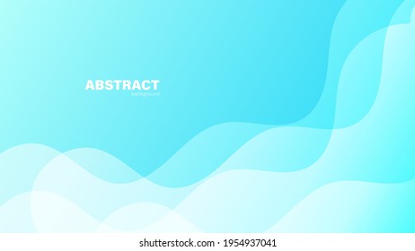 Abstract blue background and wave lines, background with copy space for design, vector.