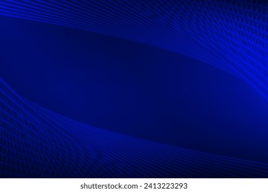 abstract blue background with wave lines effect vector design, black and blue gradient color wallpaper design with wave line  