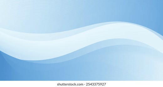 Abstract blue background. wave modern