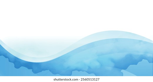 Abstract blue background. wave modern