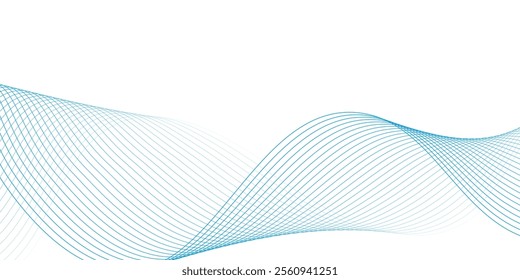 Abstract blue background. wave modern