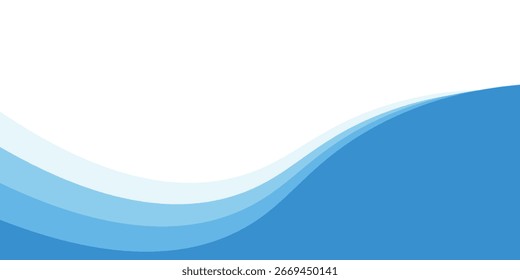 Abstract blue background. wave modern