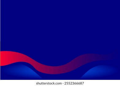 abstract blue background wave red