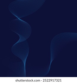 Abstract blue background with a wave spiral 