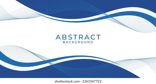 Abstract blue background wave style template