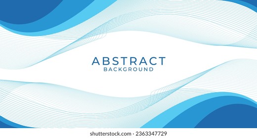 Abstract blue background wave style template