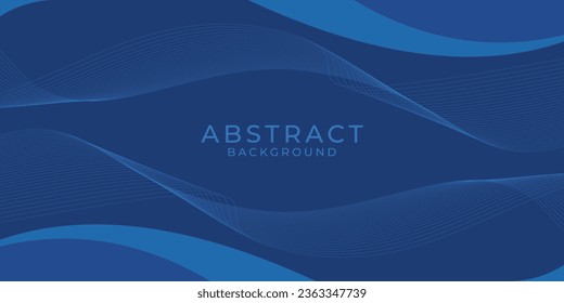 Abstract blue background wave style template