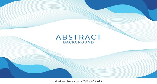 Abstract blue background wave style template