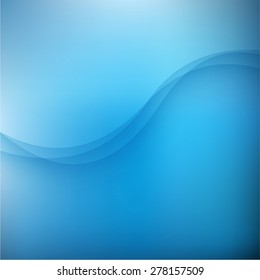 Abstract blue background with wave. Vector illustration. Clip-art