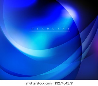 Abstract blue background, wave or veil texture