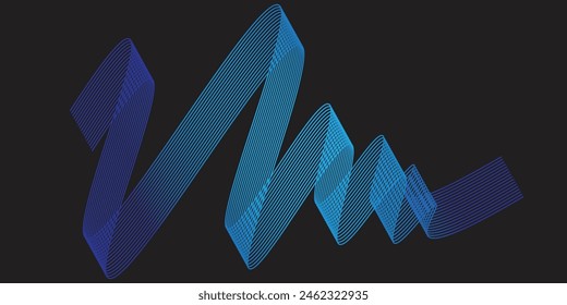 Fondo azul Abstractas con la textura espiral ligera del círculo del agua de la onda. Ilustración vectorial para el diseño de la presentación con corporativos futuristas modernos y Vector