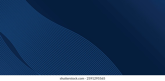 Abstract blue background with wave water circle spiral light texture. Vector illustration for presentation design with modern futuristic corporate and technology concep