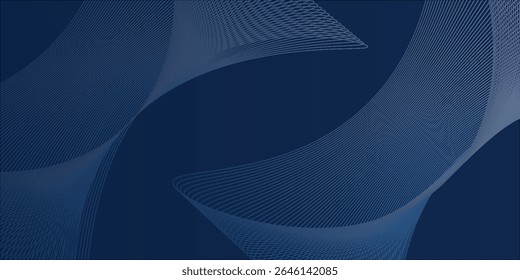 Fundo azul abstrato com onda círculo de água espiral de textura leve. Ilustração vetorial para design de apresentação com conceito moderno de tecnologia e corporação futurista