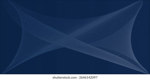 Fundo azul abstrato com onda círculo de água espiral de textura leve. Ilustração vetorial para design de apresentação com conceito moderno de tecnologia e corporação futurista