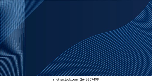 Fundo azul abstrato com onda círculo de água espiral de textura leve. Ilustração vetorial para design de apresentação com conceito moderno de tecnologia e corporação futurista