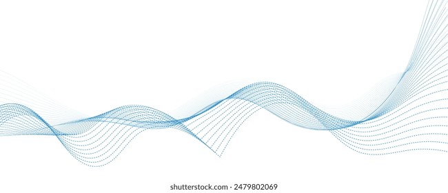 Abstract blue background with waves. EPS10