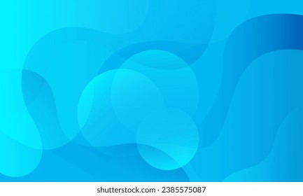 Abstract blue background with waves. Fluid shapes composition. Vector illustration