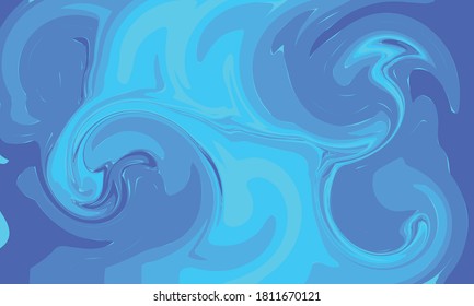 Abstract blue background with waves from the sea. Pattern with water flowing from the river.
