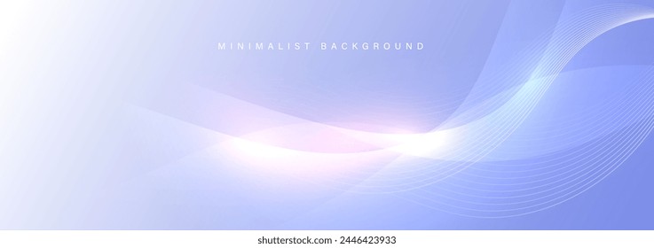 Abstract blue background with wavy and curvy lines. Digital future technology concept. vector illustration.