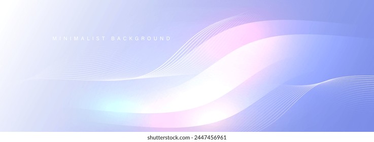 Abstract blue background with wavy and curvy lines. Digital future technology concept. vector illustration.