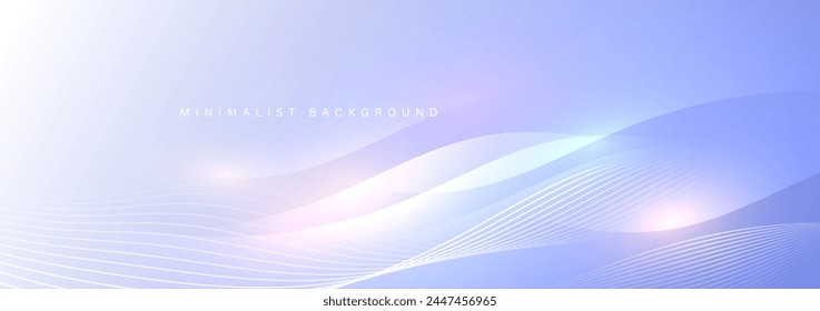 Abstract blue background with wavy and curvy lines. Digital future technology concept. vector illustration.