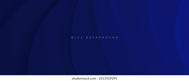 Vector de diseño de forma decorativa ondulada de fondo azul Abstractas