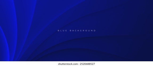 Vector de diseño de forma decorativa ondulada de fondo azul Abstractas