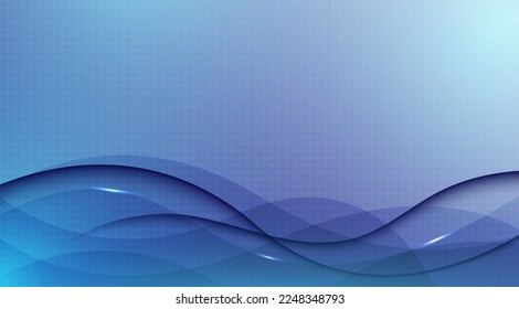 Abstract blue background, with wavy design and modern design. Vector illustration of EPS 10