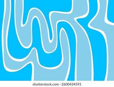 Abstract blue background with wavy line pattern