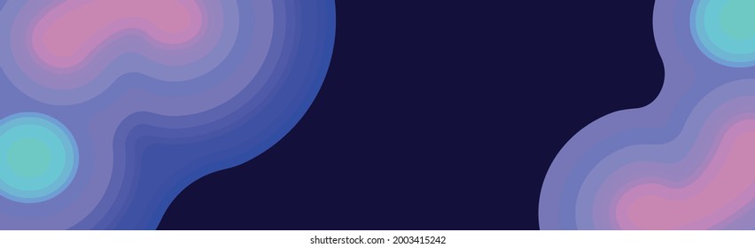 Abstract blue background with wavy lines - Vector illustration