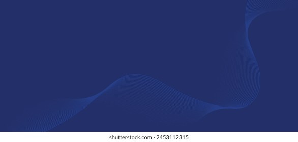 Abstract blue background with wavy lines. EPS10
