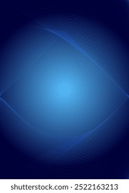 Fondo azul abstracto con líneas onduladas, un fondo azul con una ilustración de Plantilla de línea effete de luz de color neón,