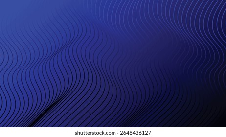 Abstract Blue Background With Wavy Lines Creating a Modern Aesthetic