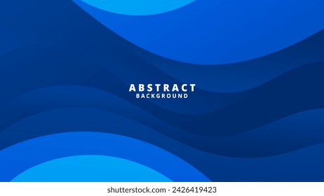 Abstract blue Background with Wavy Shapes. flowing and curvy shapes. This asset is suitable for website backgrounds, flyers, posters, and digital art projects.